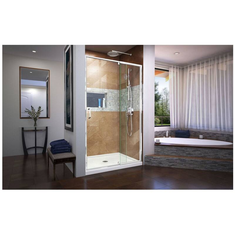 DreamLine Flex 72" High x 48" Wide Hinged Framed Shower Door with