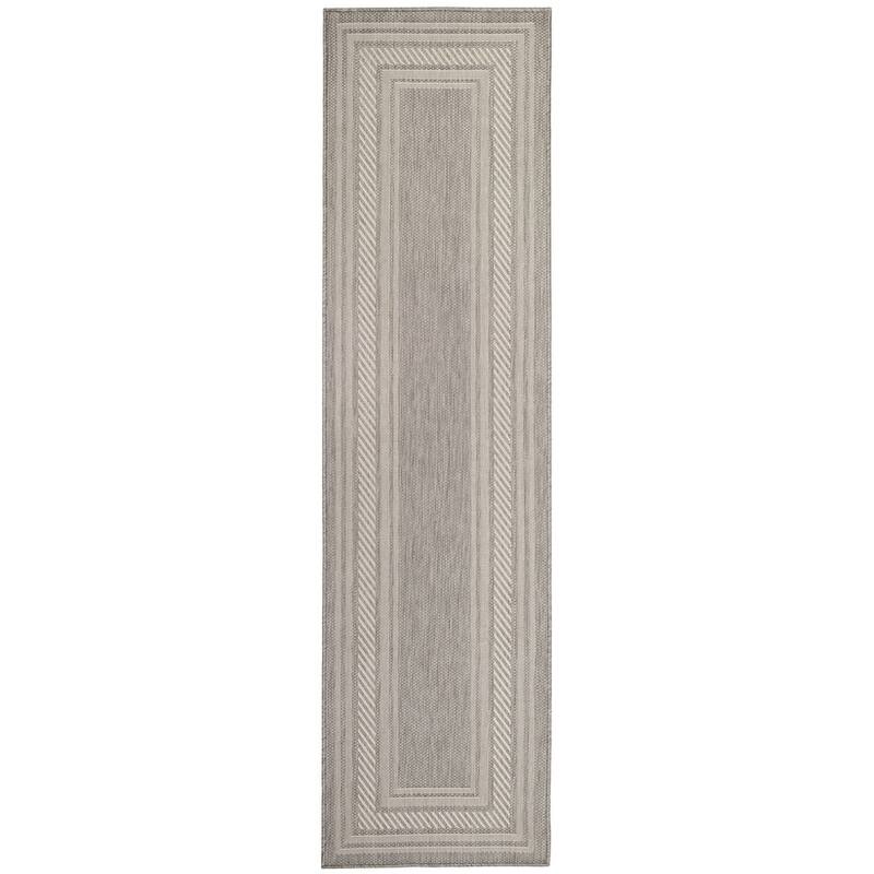 Nourison Horizon Indoor/Outdoor Geometric Area Rug - 2' x 6' - Grey