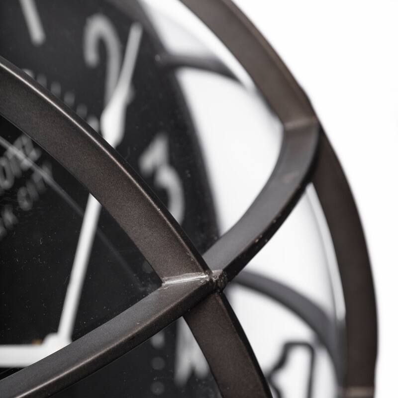 Mercana Bellmond 15" Round Large Industrial Wall Clock - 15.0L x 6.0W x 15.0H