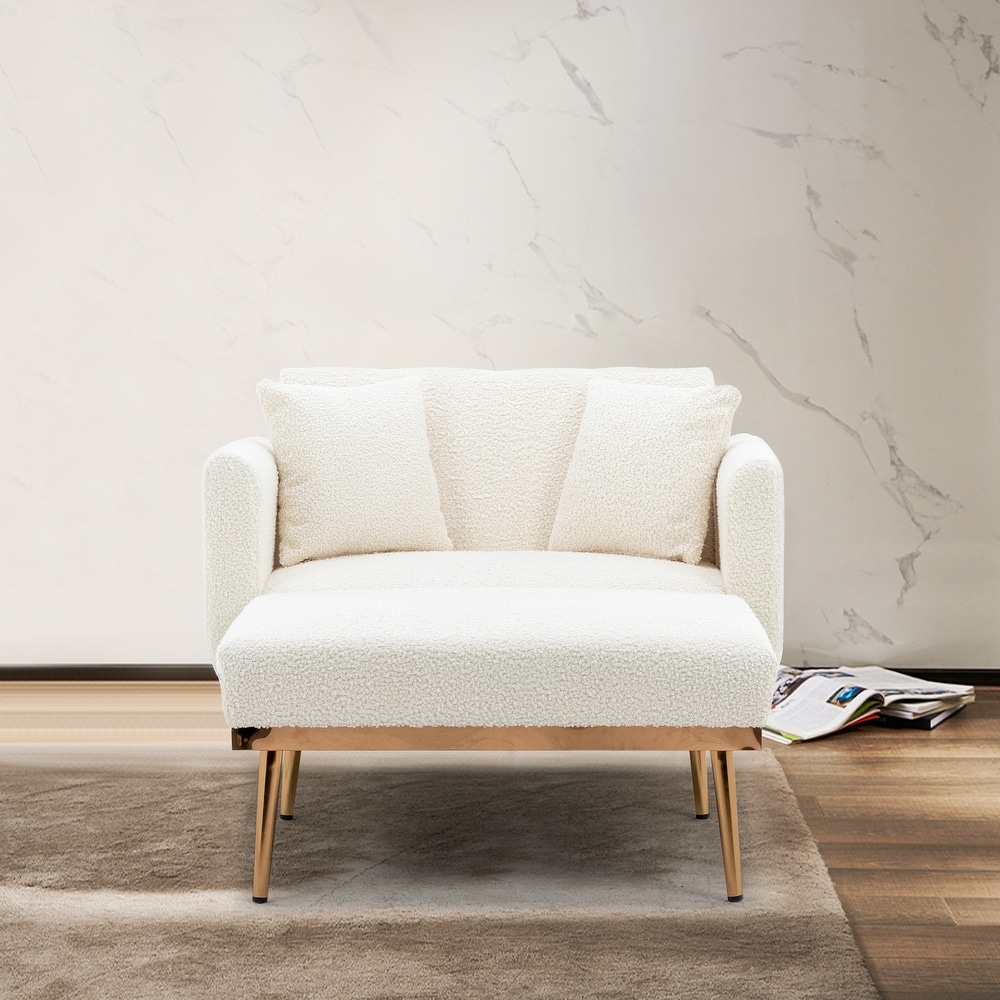 White chaise lounge indoor hot sale