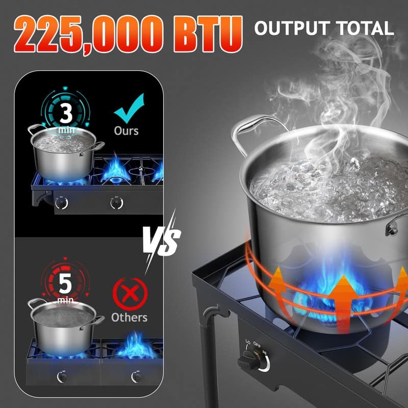 Outdoor Camping Burner Stove High Pressure Propane Gas Cooker