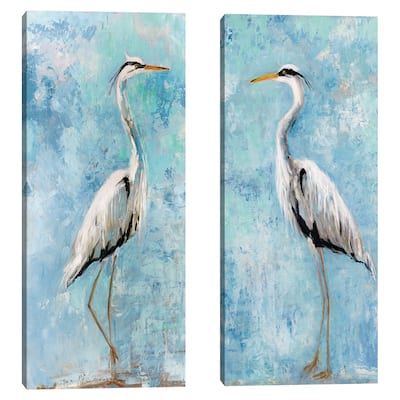 Heron I & II Crop by Sally Swatland Canvas Art Prints