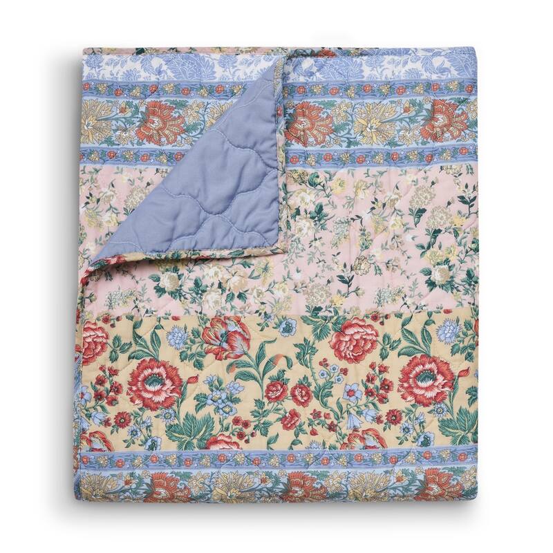 Greenland Home Fashions Kressida Multi-floral 50"x60" Throw Quilt