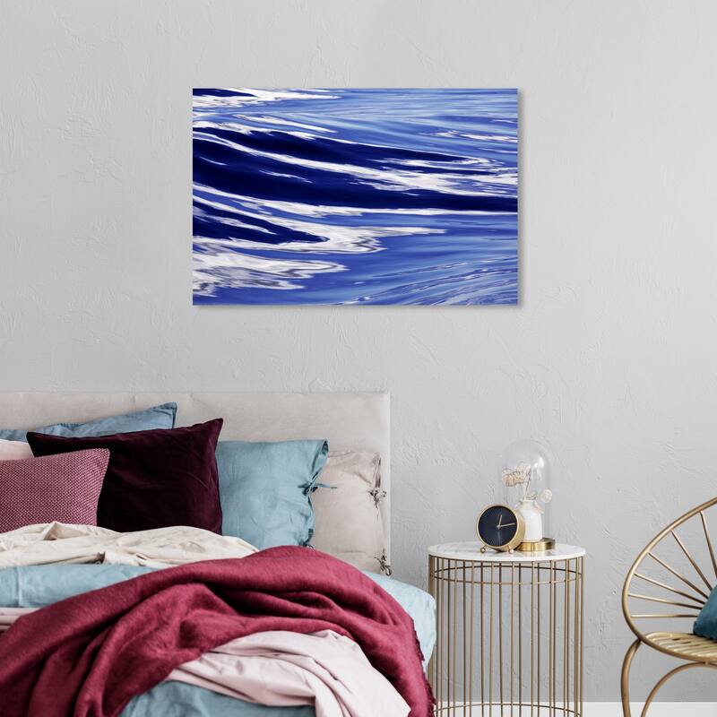 Wynwood Studio Coastal David Fleetham - Ocean Surface Abstract II Blue and Nautical & Coastal Wall Art Canvas Print - 24 x 36