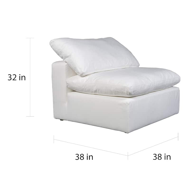 Aurelle Home Tami Modular Sectional Piece - Armless Chair - 38" x 38" - 38" x 38"