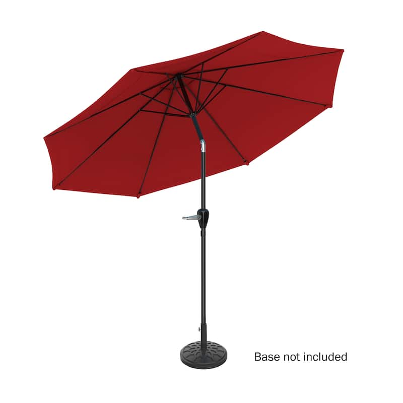 Pure Garden 10ft Aluminum Easy Crank Patio Umbrella with Auto Tilt Red