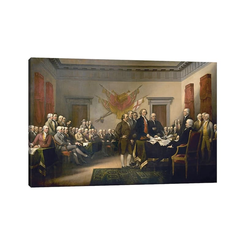 iCanvas "Declaration Of Independence, 1817-18 (US Capitol Collection)" by John Trumbull Canvas Print
