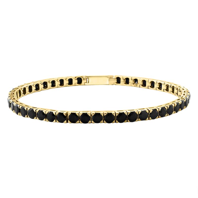 EFFY Men's 925 Sterling Silver Black Spinel Bracelet