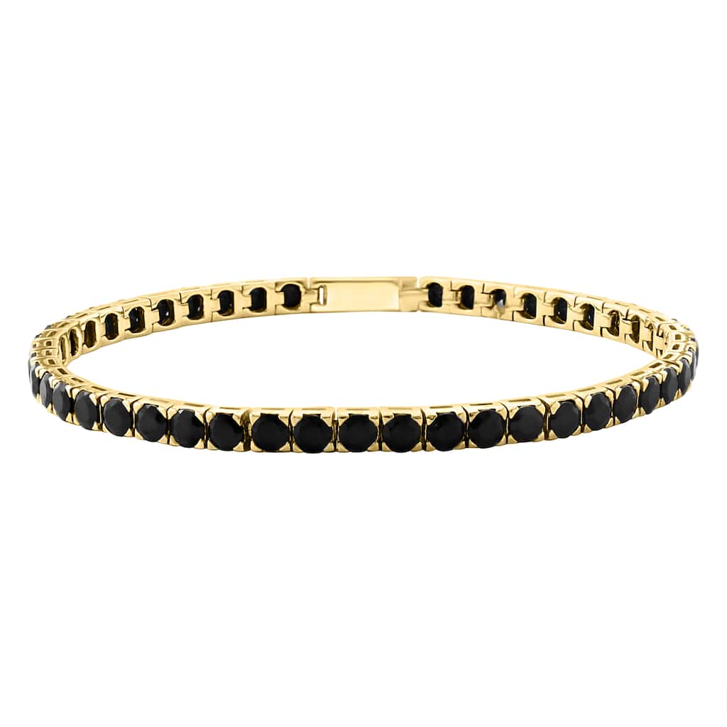 EFFY Men's 925 Sterling Silver Black Spinel Bracelet