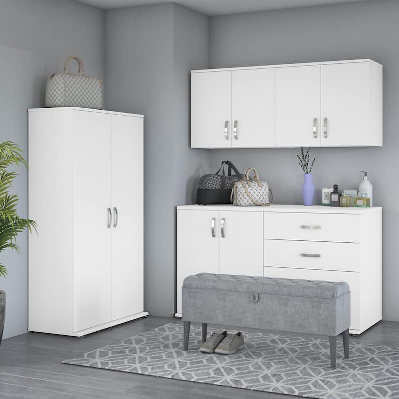 Universal 5 Piece Modular Closet Storage by Bush Business Furniture - White