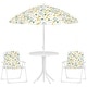 preview thumbnail 1 of 25, Qaba Kids Picnic Table and Chair Set, Outdoor Activity Table with Foldable Chairs, Removable Umbrella, Green White
