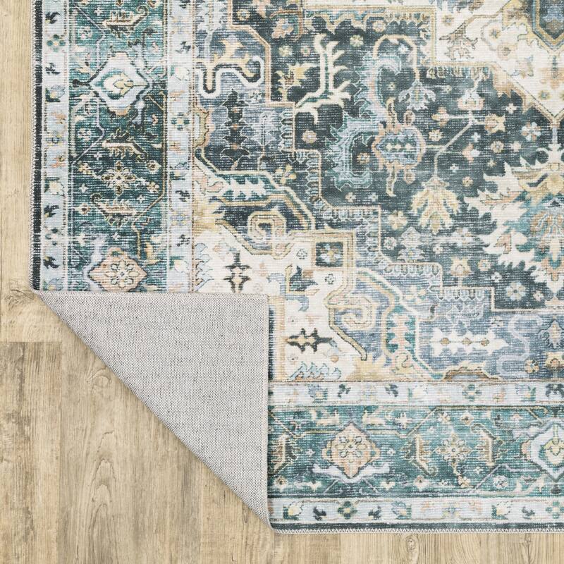 Vista Home Clarissa Washable Center Medallion Indoor Area Rug