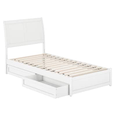 Andorra Platform Bed with Panel Footboard and Storage Drawers