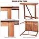 preview thumbnail 3 of 4, 3PCS Bar Table Set Outdoor Acacia Wood Space Saving Dining Set