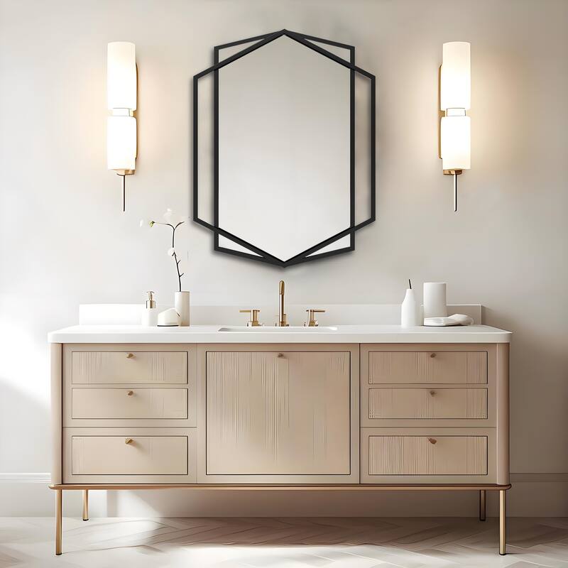 Iron Art Personalized Polygon, Versatile Hanging Mirror