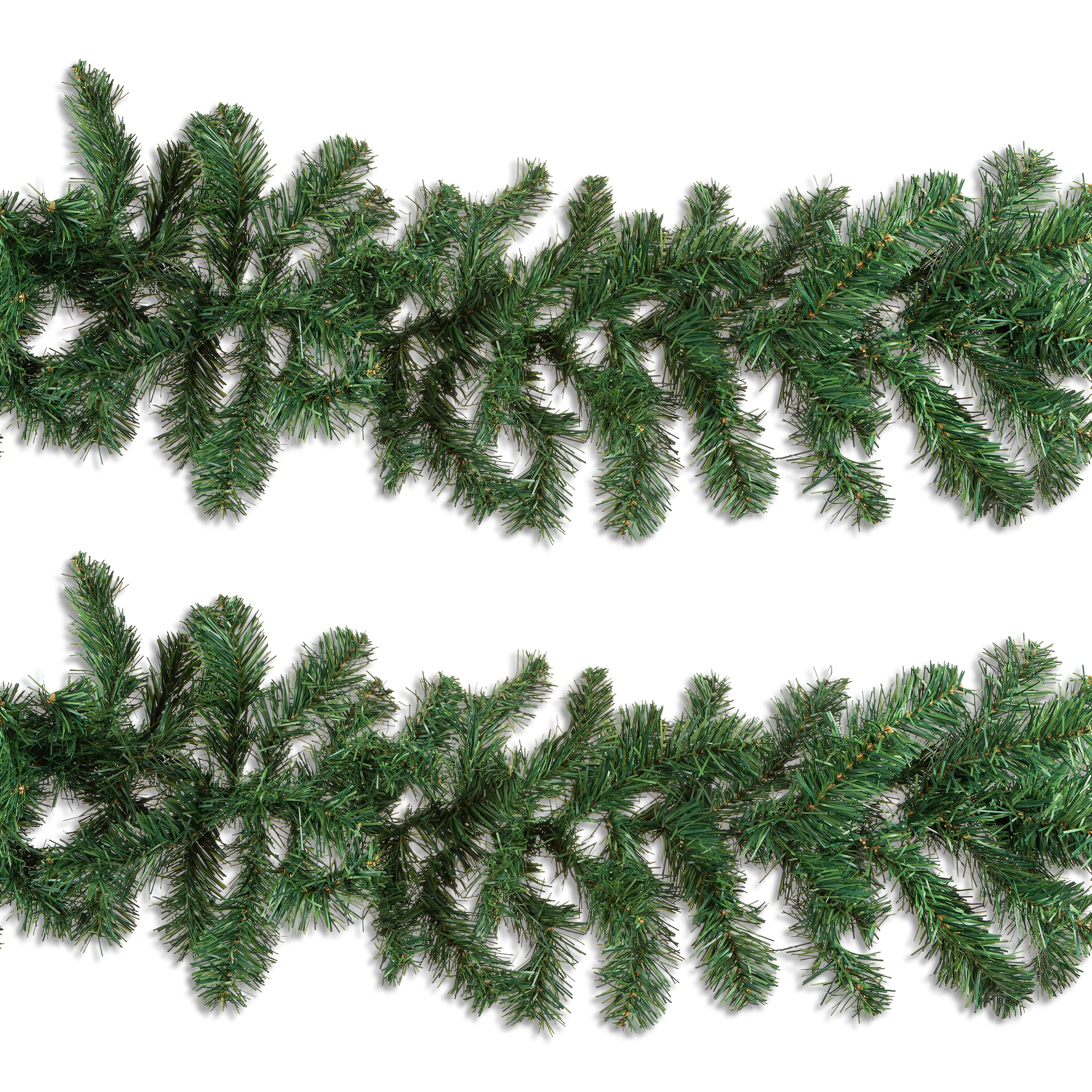 Set of 2 Christmas Holiday Balsam Pine Garland - Green
