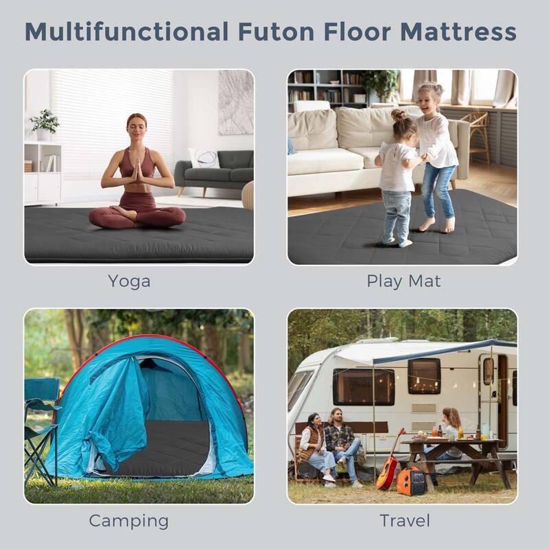 2.5 Inch Mattress Futon Roll Up Mattress,Camping Sleeping Pad