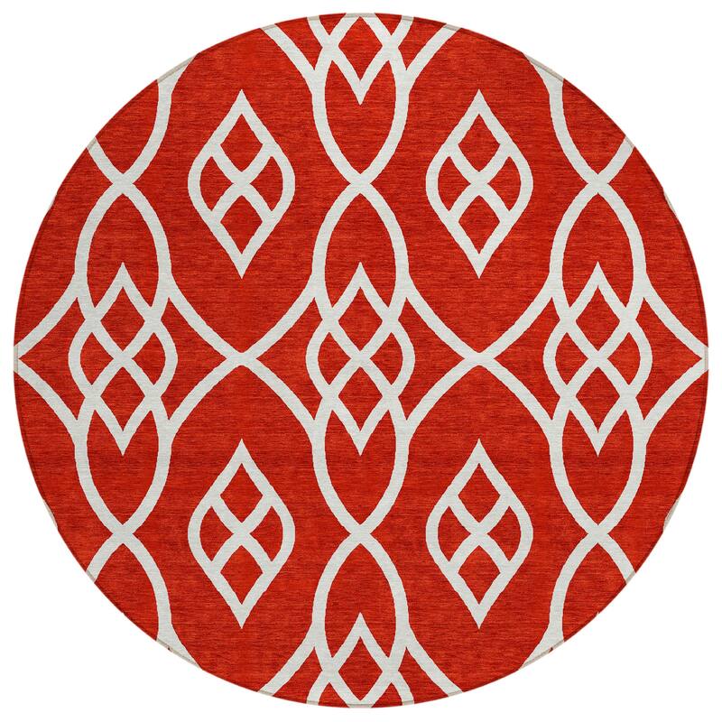 Machine Washable Indoor/ Outdoor Chantille Trellis Modern Rug