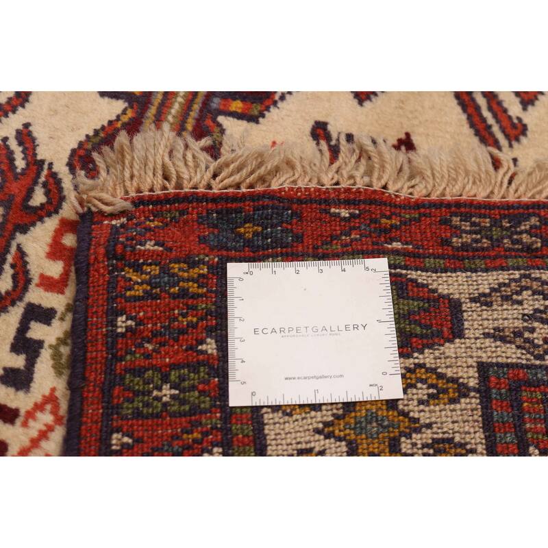 ECARPETGALLERY Hand-knotted Melis Cream Wool Rug - 3'10 x 5'5