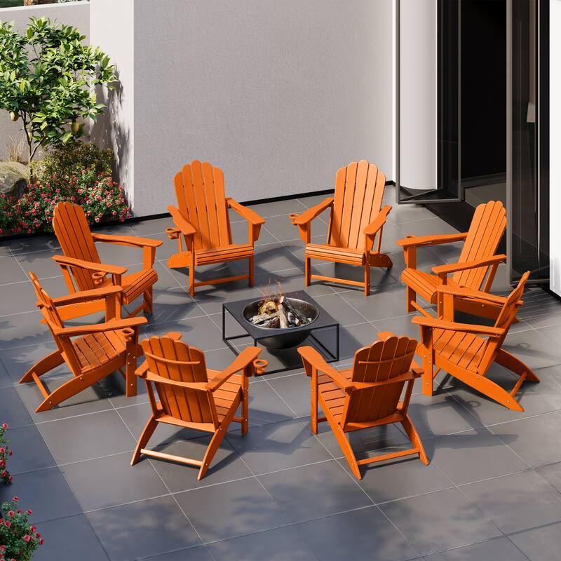 Aderson Outdoor Poly Adirondack Chair (Set of 8)