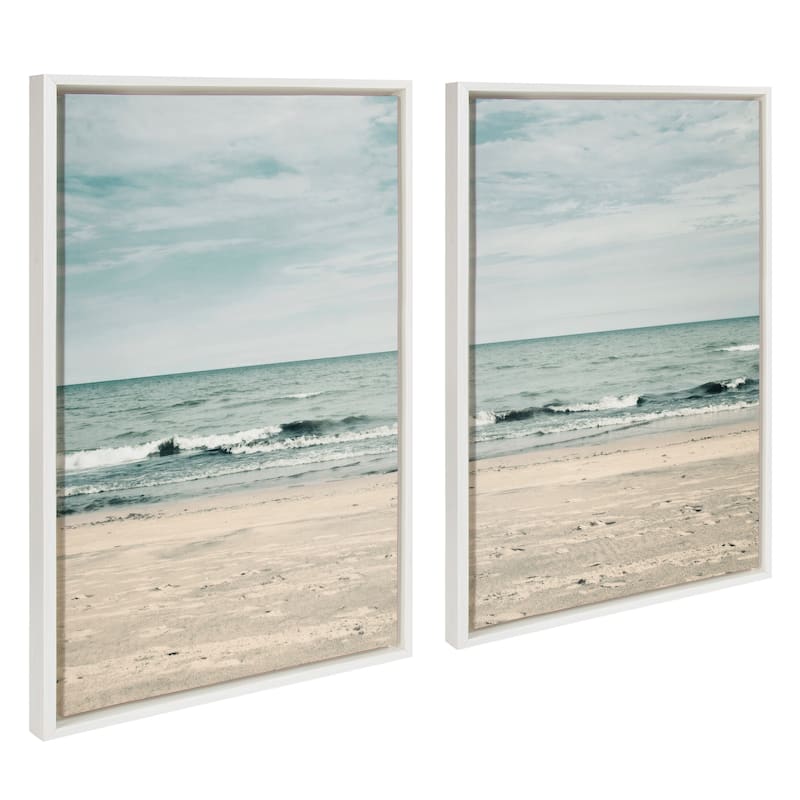 Kate and Laurel Sylvie Beach 2 Framed Canvas by Emiko and Mark Franzen