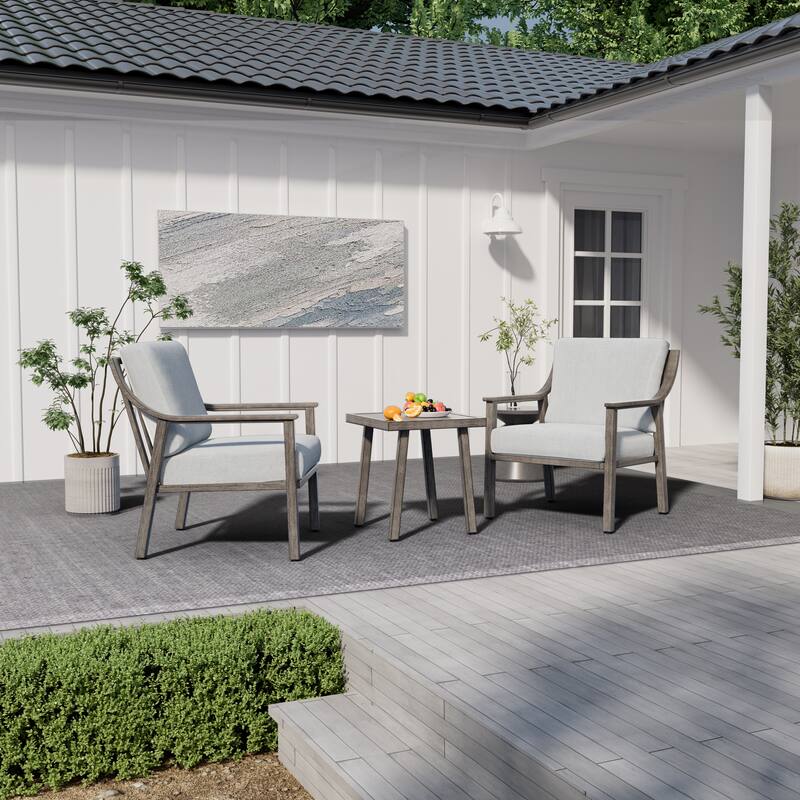 1-Piece Outdoor Aluminum Patio Chair With Cushions