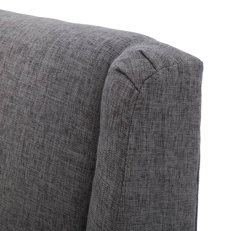 Modern 27.5" Upholstered Accent Chair with Wide Cushion and Wood Legs for Living Room