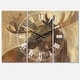 preview thumbnail 2 of 4, Designart 'Into the Wild Gold Moose' Cottage 3 Panels Large Wall CLock - 36 in. wide x 28 in. high - 3 panels