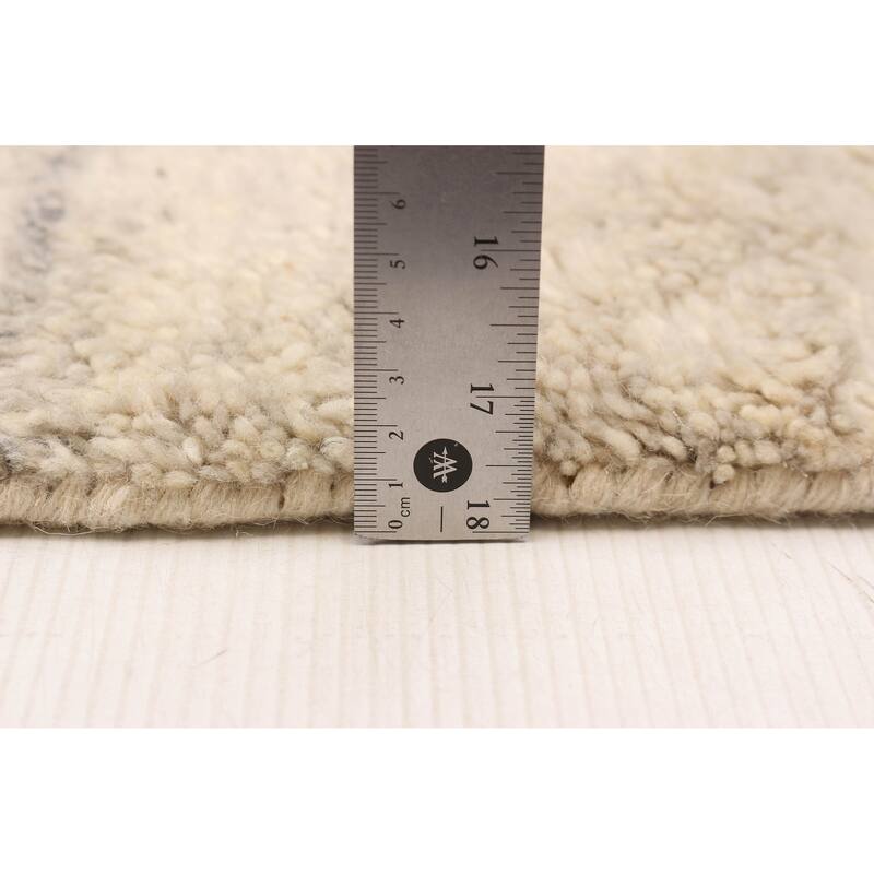 ECARPETGALLERY Hand-knotted Tangier Light Grey Wool Rug - 6'2 x 9'0