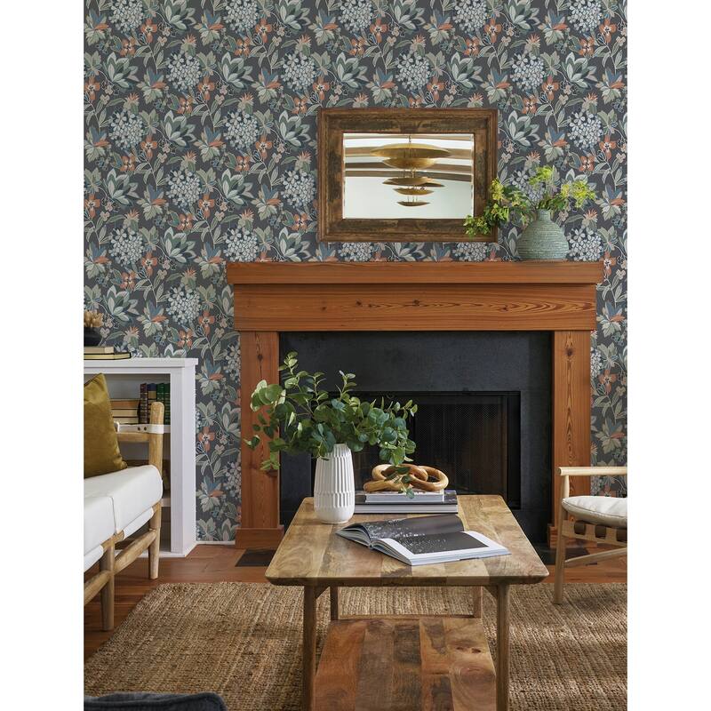 A-Street Prints Valdivian Moss Floral Wallpaper