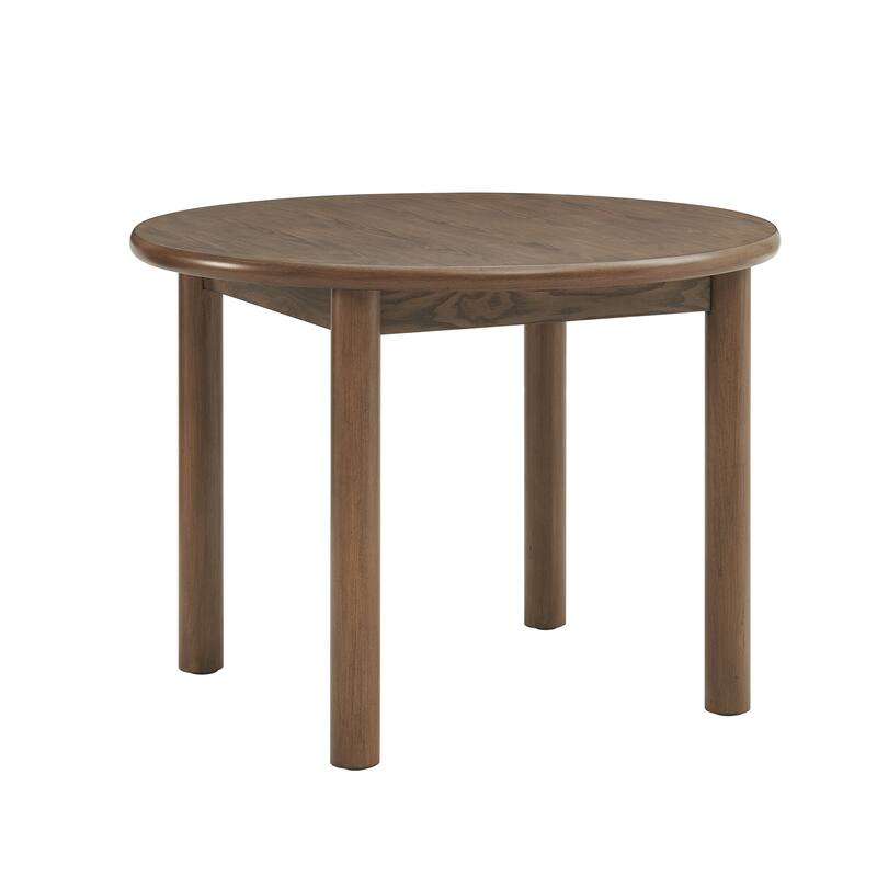42" Round Dining Table for 4 Person, Retro Wooden Kitchen Dinner Room Table for Home Kitchen Restaurant Living Room - Walnut