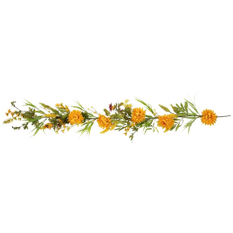 Peony and Pip Berry Cluster Artificial Fall Harvest Floral Garland - 5' x 10"