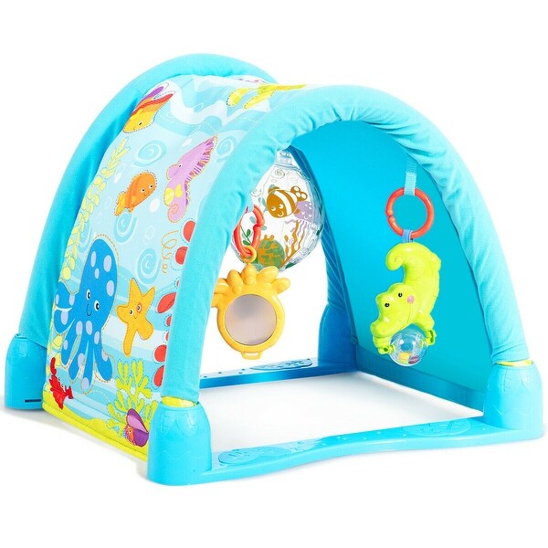 4-in-1 Baby Play Gym Mat with 3 Hanging Toys. Opens flyout.