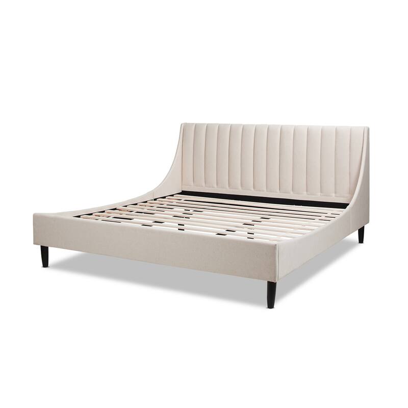 Willow Vertical Tufted Linen King Platform Bed