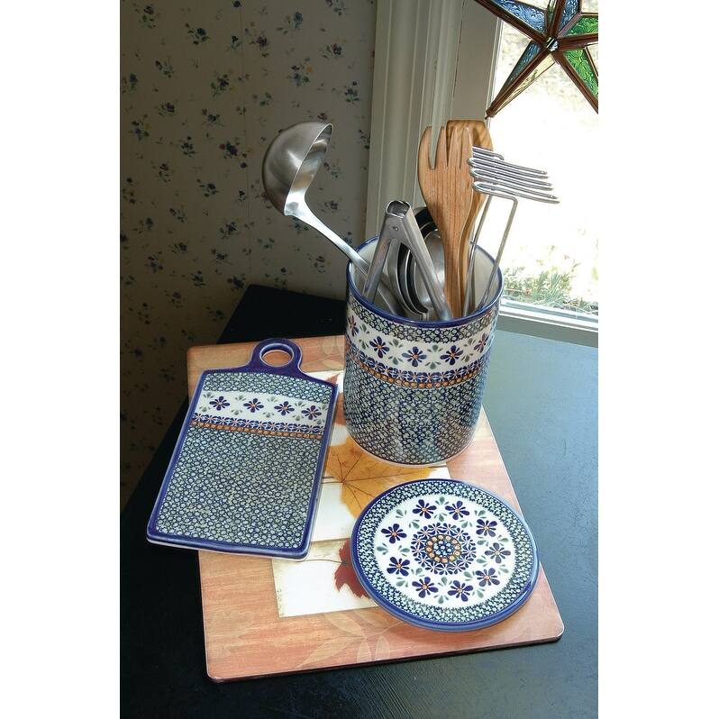 Blue Rose Polish Pottery 1064 Zaklady Cutting Board
