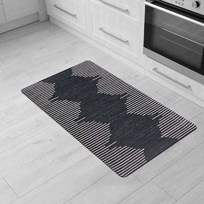 Bohemian Stripe Cushioned Anti Fatigue Standing Kitchen Mat