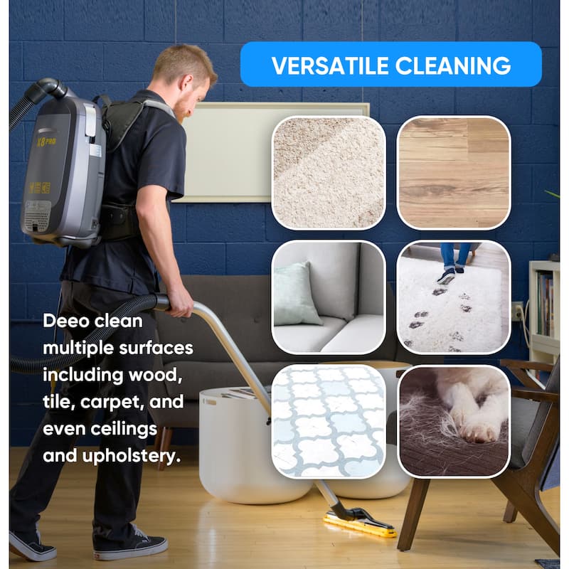 Prolux X8 Pro Backpack Vacuum w/ Deluxe 1 1/2" Tool Kit