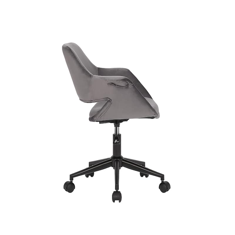 Porthos Home Rylee Swivel Office Chair, Velvet, Adjustable Height