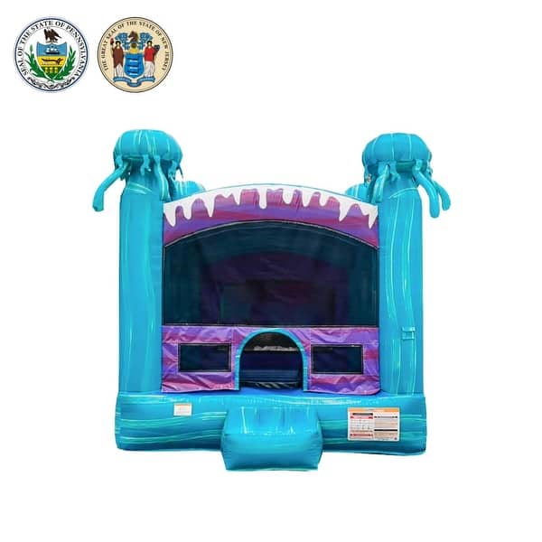 slide 2 of 5, JumpOrange Electric Commercial Grade Inflatable Bounce House with Air Blower, 15oz PVC Vinyl, Outdoor Play, Kids Party Bouncer Kids