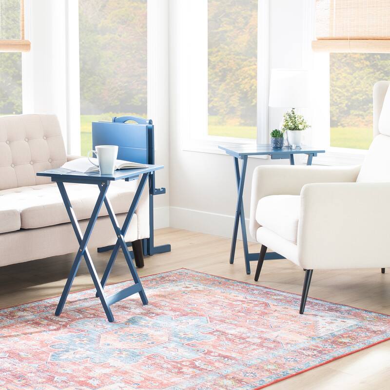 Opal Compass TV Tray Table Set - Navy