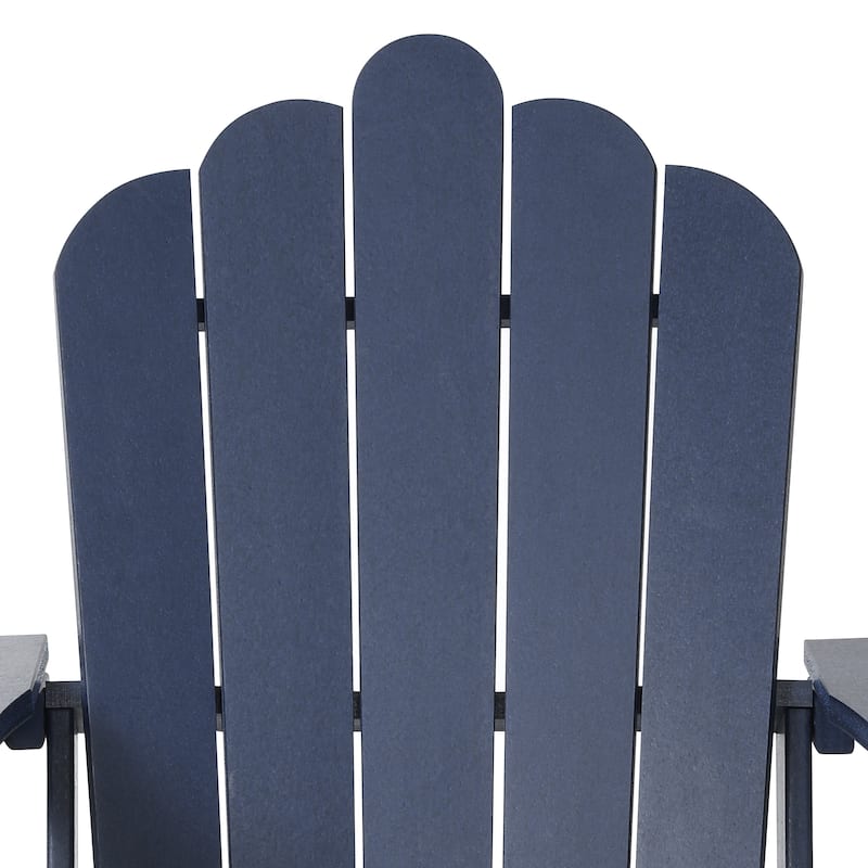 Aderson Outdoor Poly Adirondack Chair with Ottoman 4-Piece Set