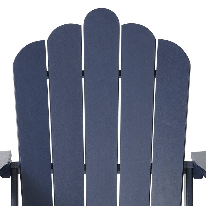 Aderson Outdoor Poly Adirondack Chair with Side Table and Ottoman 5-Piece Set