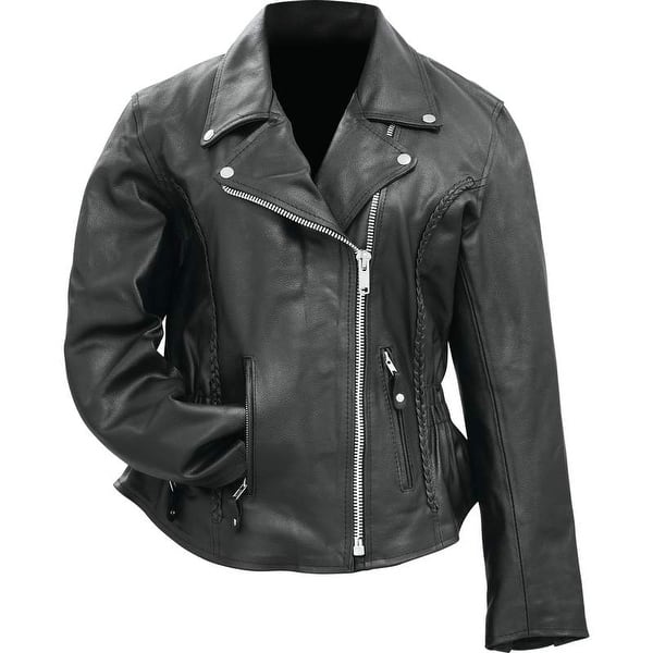 Rocky Mountain Hides Ladies Solid Genuine Buffalo Leather Motorcycle Jacket Overstock 32563270