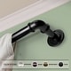 preview thumbnail 9 of 9, InStyleDesign Industrial Steel Pipe 1-inch Adjustable Curtain Rod 120 to 170 inches - Black