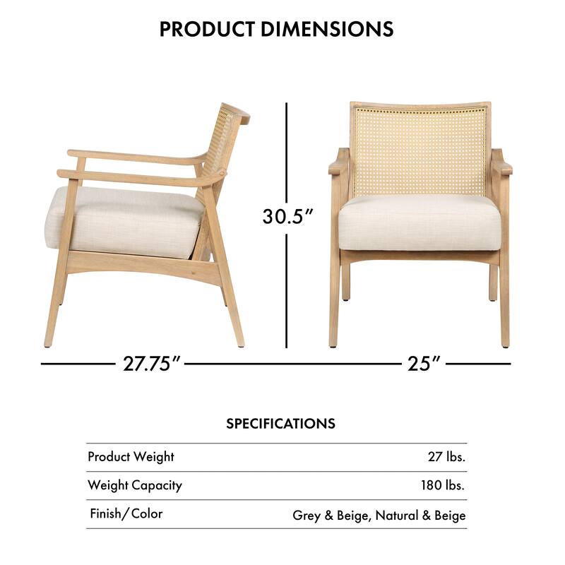Vancia Contemporary Linen Upholstered Accent Chair by Furniture of America