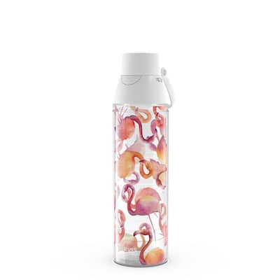 Tervis Flamingo Splash Made in USA Double Walled Insulated Travel Tumbler, Classic - 24oz Venture Lite Water Bottle