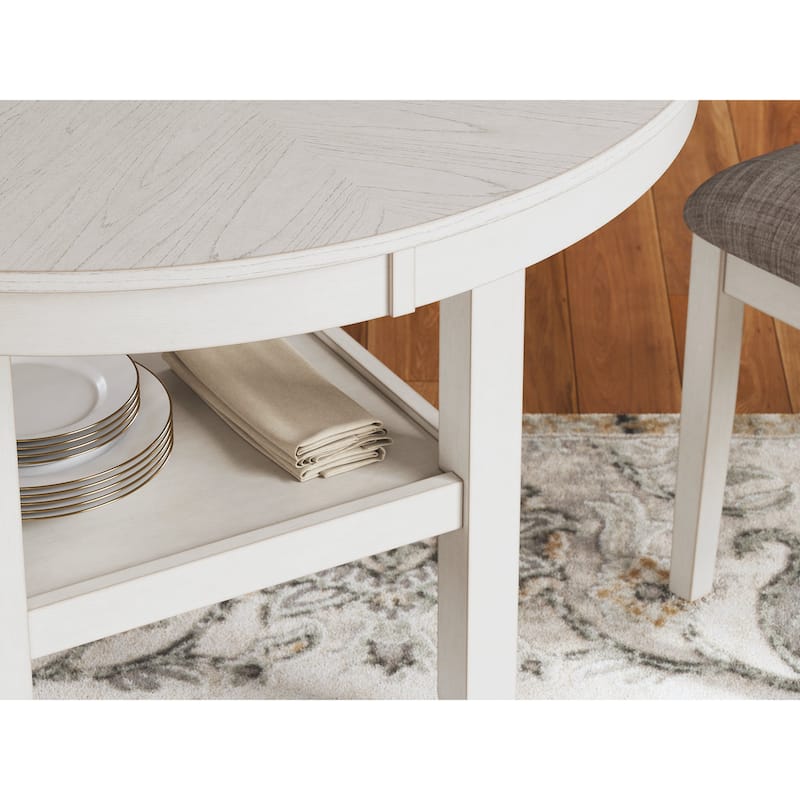 Signature Design by Ashley Erinberg White/Gray Dining Table Set (Set of 5)