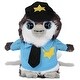 preview thumbnail 1 of 4, DolliBu Grey Penguin Police Officer Plush Toy with Cute Cop Uniform - 6.5 inches