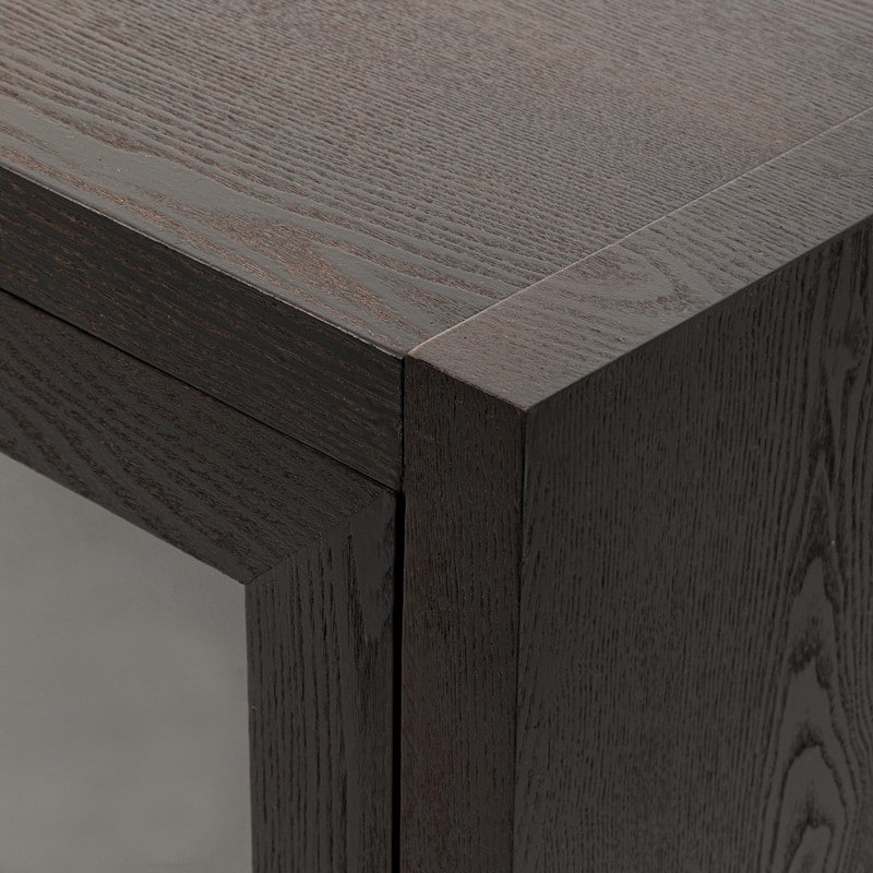 Wood Storage Cabinet with Three tempered glass doors and Adjustable Shelf