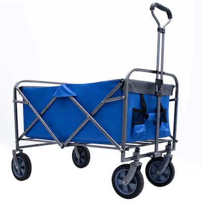 Outdoor Garden Multipurpose Micro Collapsible Beach Trolley Cart Camping Folding Wagon